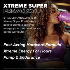 FINAFLEX StimUL8 Hardcore serving scoop measuring a pre-workout portion