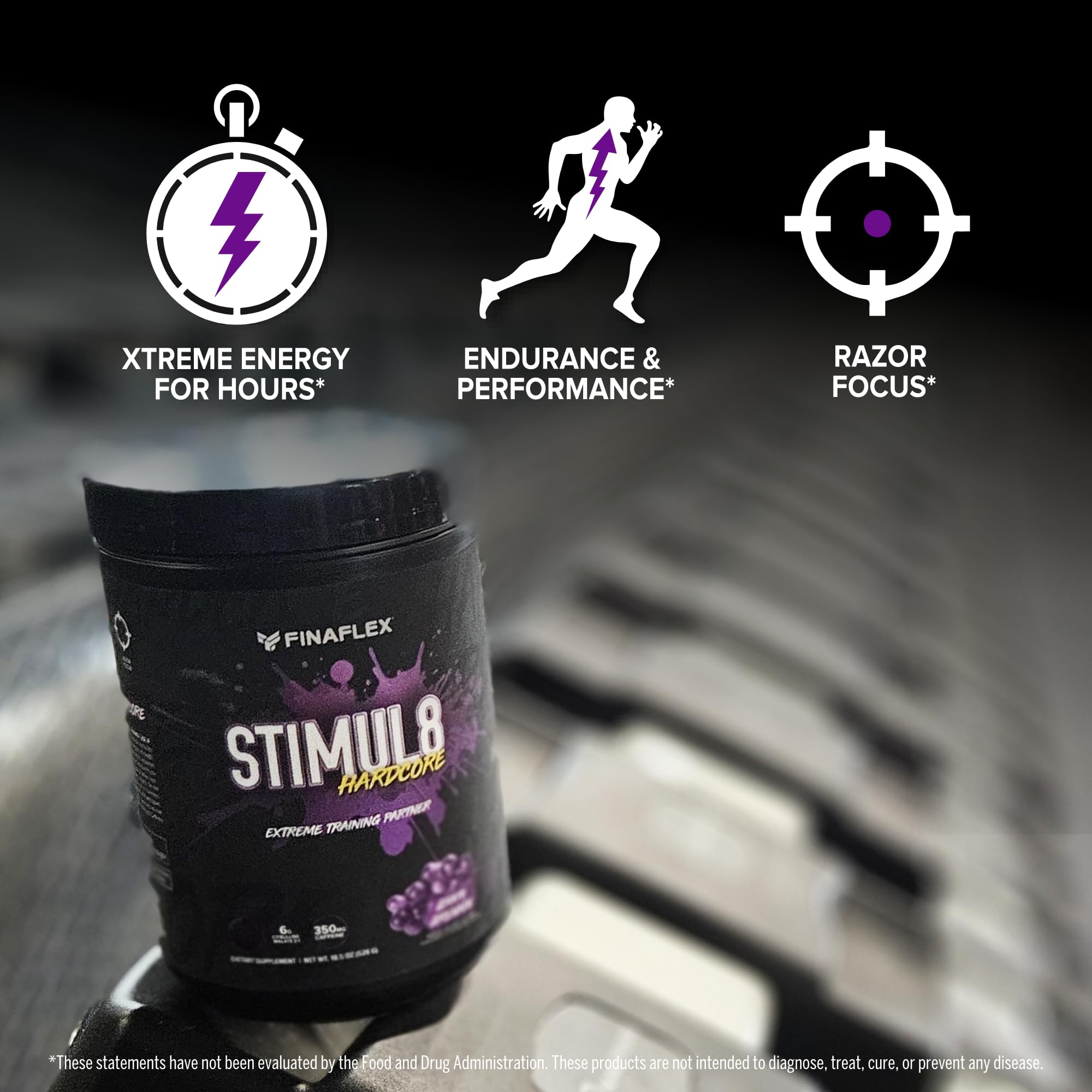 FINAFLEX Stimul8 Hardcore Wild Watermelon glass in use during training for sustained stamina.