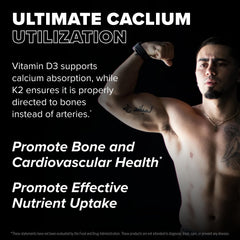 FINAFLEX Vitamin D3 + K2 with MCT oil highlights enhanced absorption.