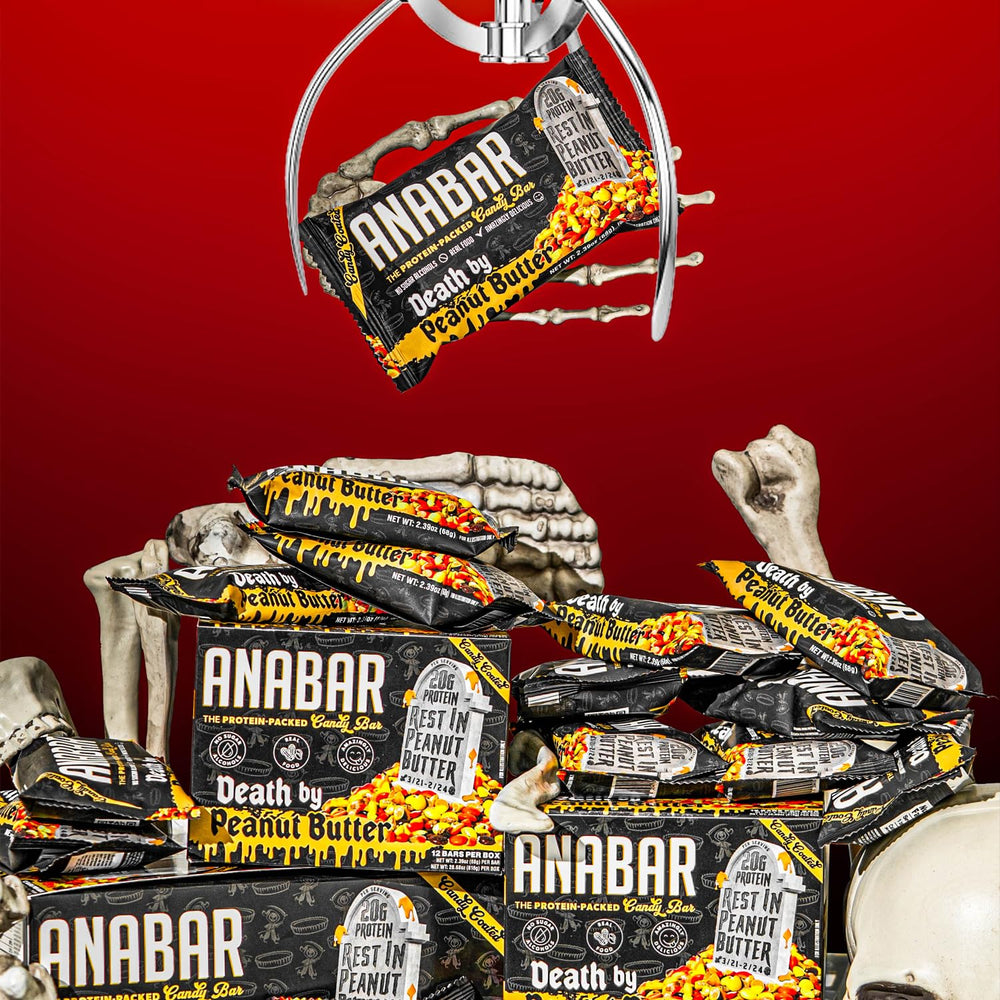 Final Boss Anabar bar cross-section, protein-packed filling.
