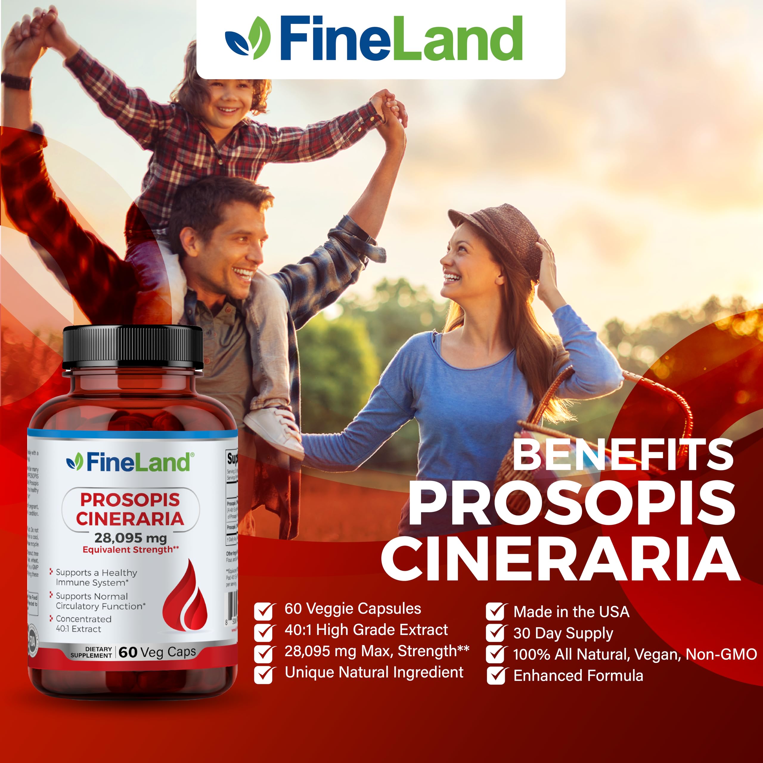 FineLand bottle showing easy daily capsule routine for ongoing wellness