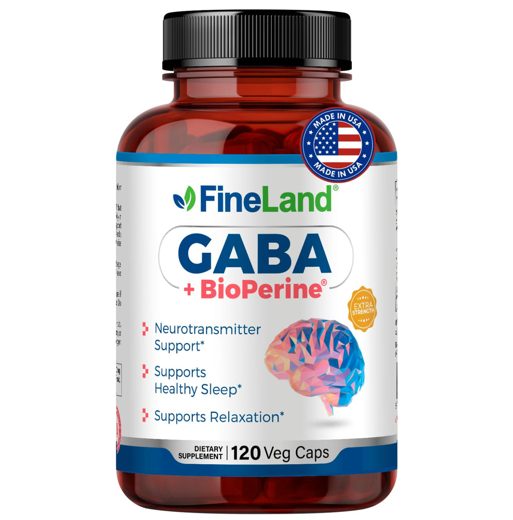 FineLand GABA + BioPerine bottle pour supports daily calm.