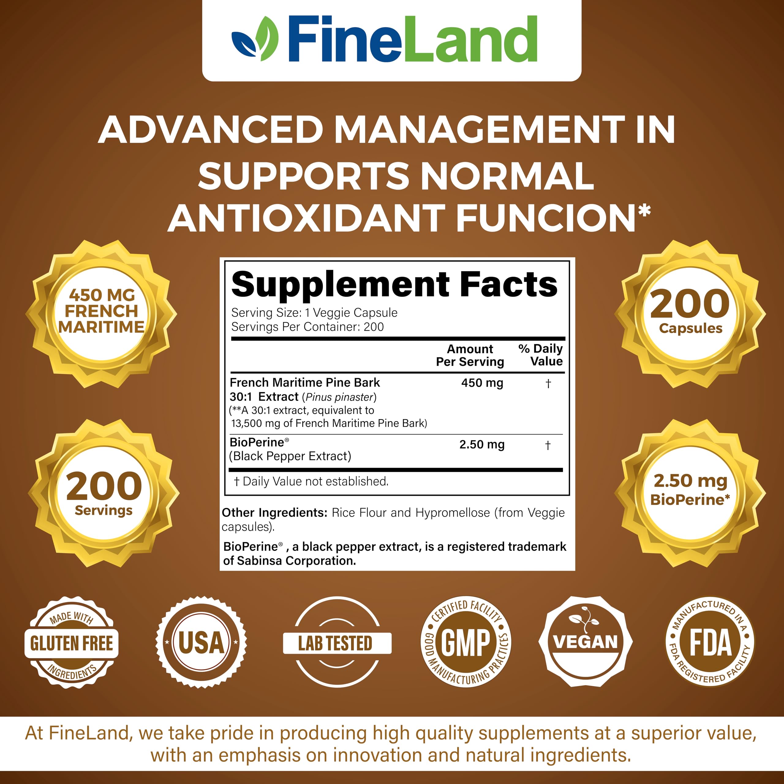 FineLand Pine Bark on shelf display emphasizing value and long-lasting use