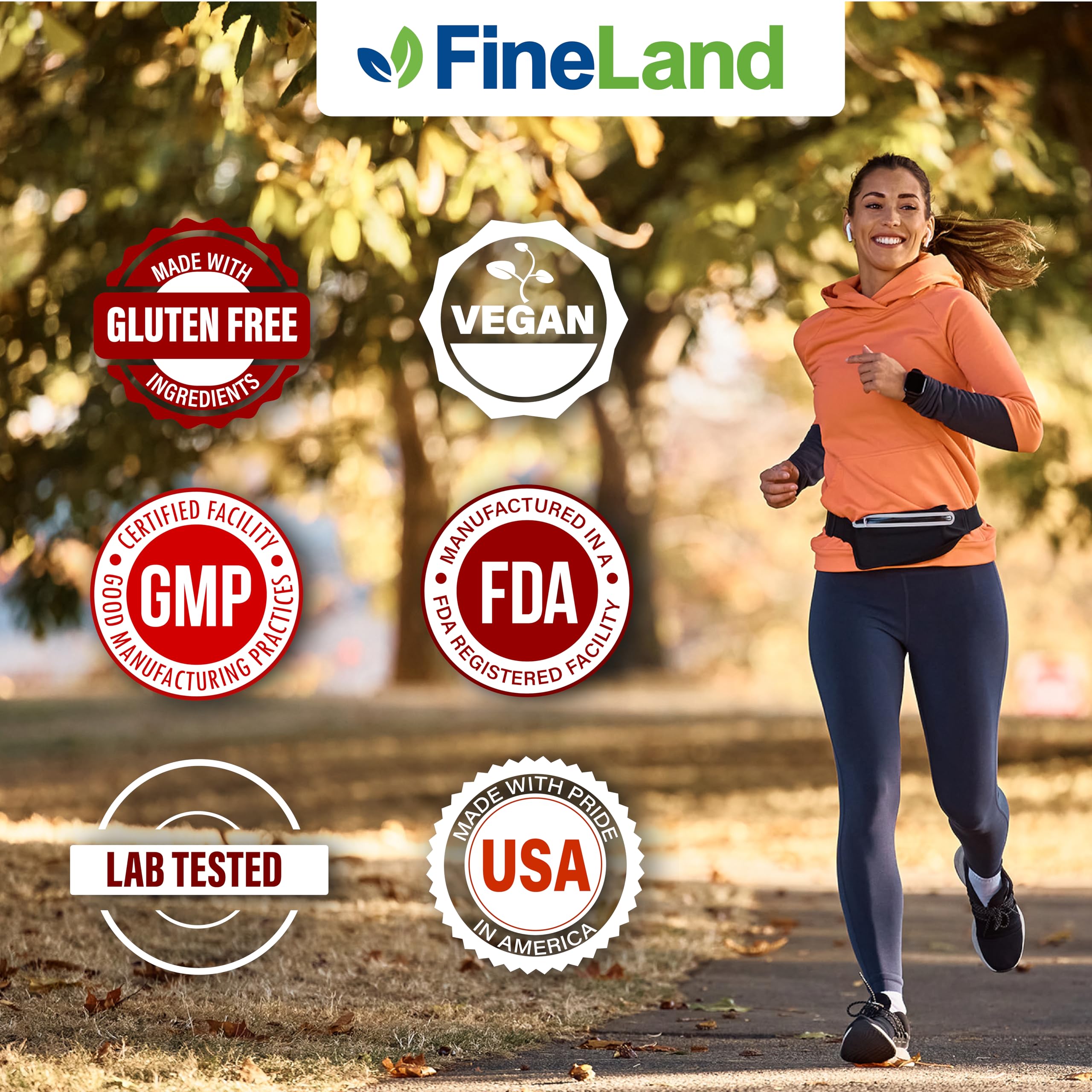 FineLand 60 capsules per bottle indicating a convenient monthly supply
