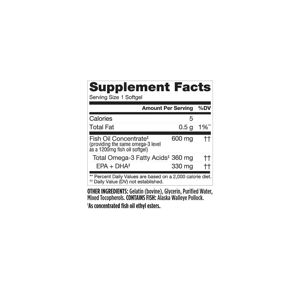 Finest Nutrition softgels arranged with a meal to suggest daily consumption