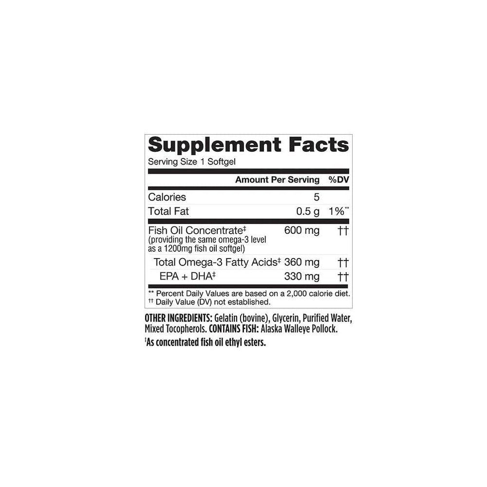 Finest Nutrition softgels arranged with a meal to suggest daily consumption