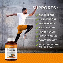 FineVine Organics turmeric with ginger bottle supports joints and digestion