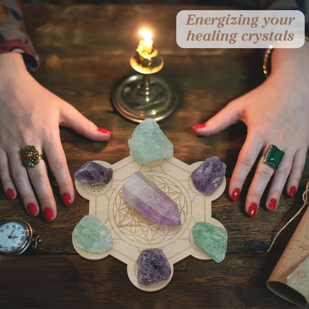 FINGERINSPIRE yoga space decor grid complements studio ambience and crystal arrangements
