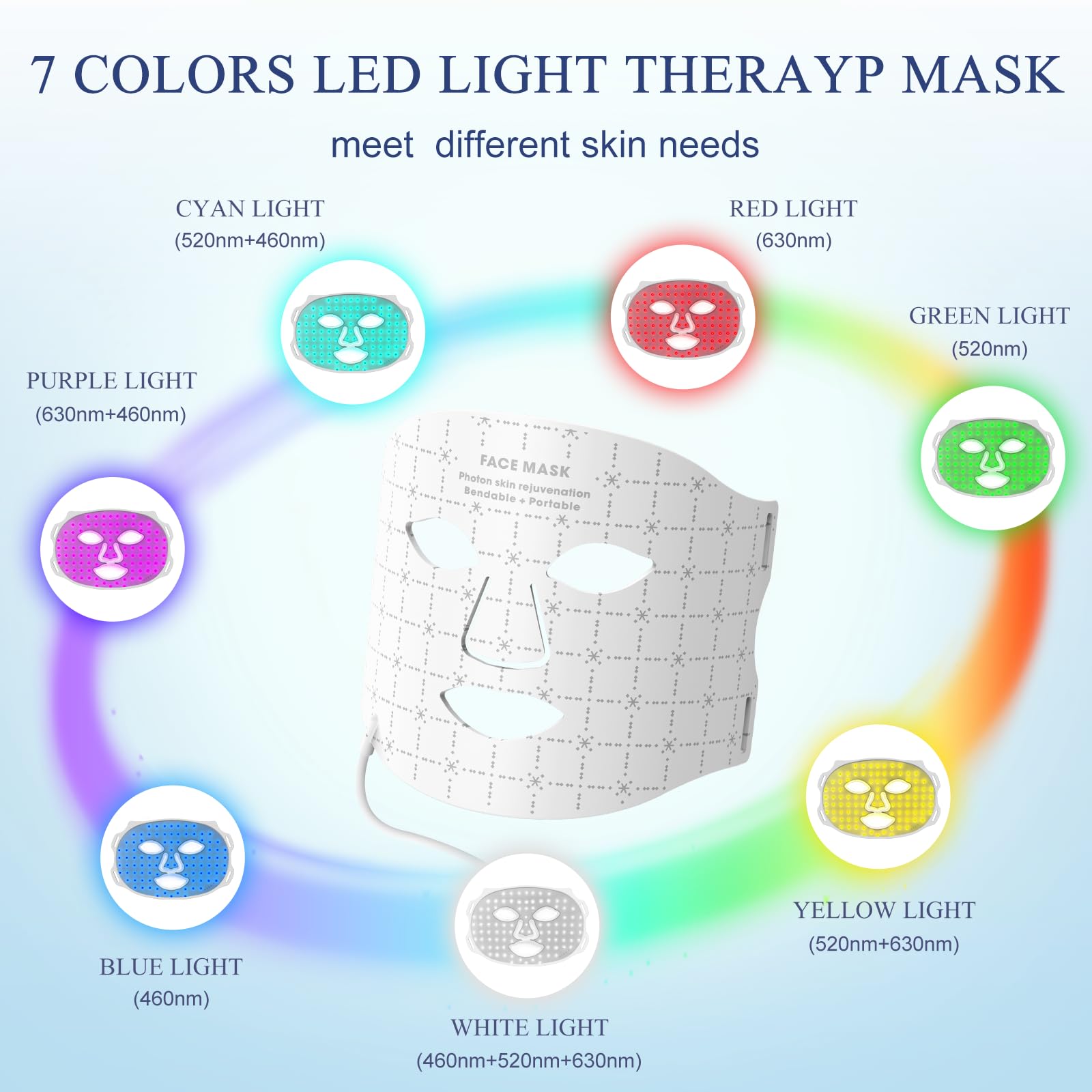 Fiogeo red light mask remote enables hands-free sessions at home.