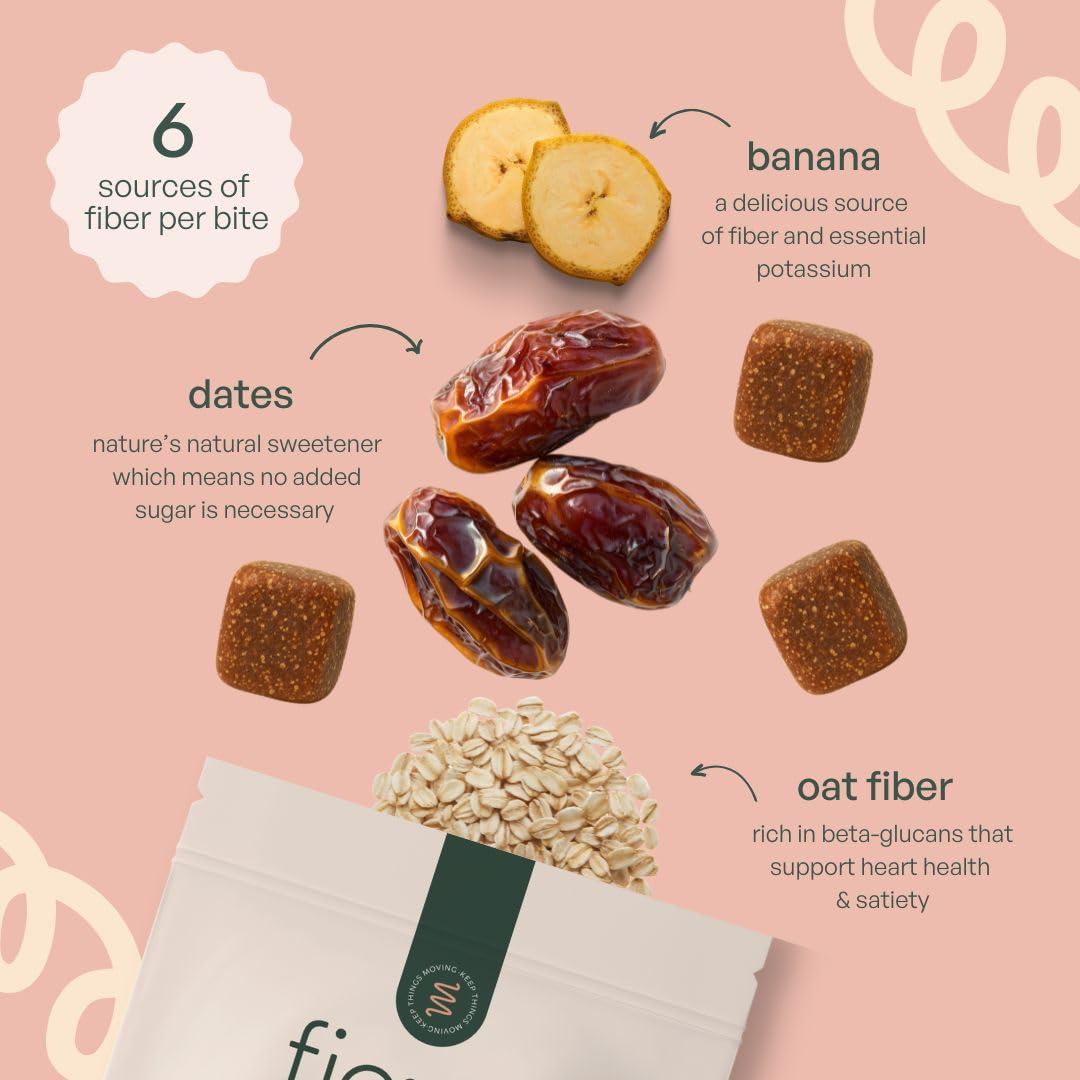 Fiome Fiber Bites dispensing pour captures easy daily dose.