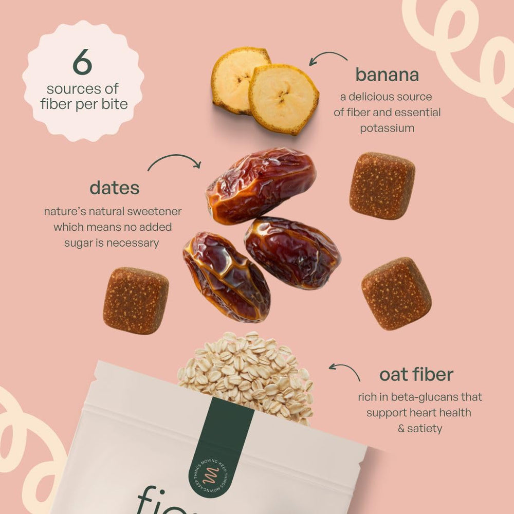Fiome Fiber Bites dispensing pour captures easy daily dose.
