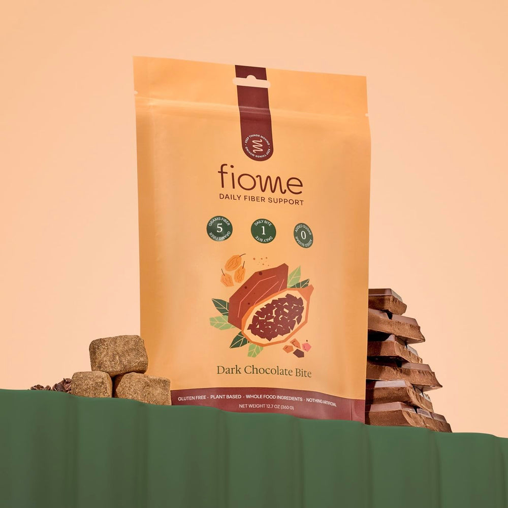 Fiome Fiber Bites ingredients label, transparent all-natural.