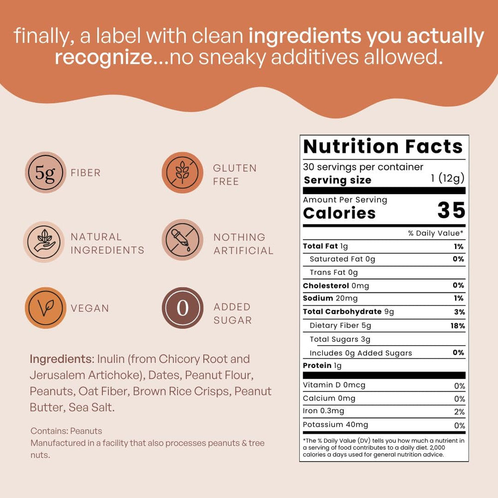 Fiome Fiber Bites recloseable pouch signals a 30-serving supply.