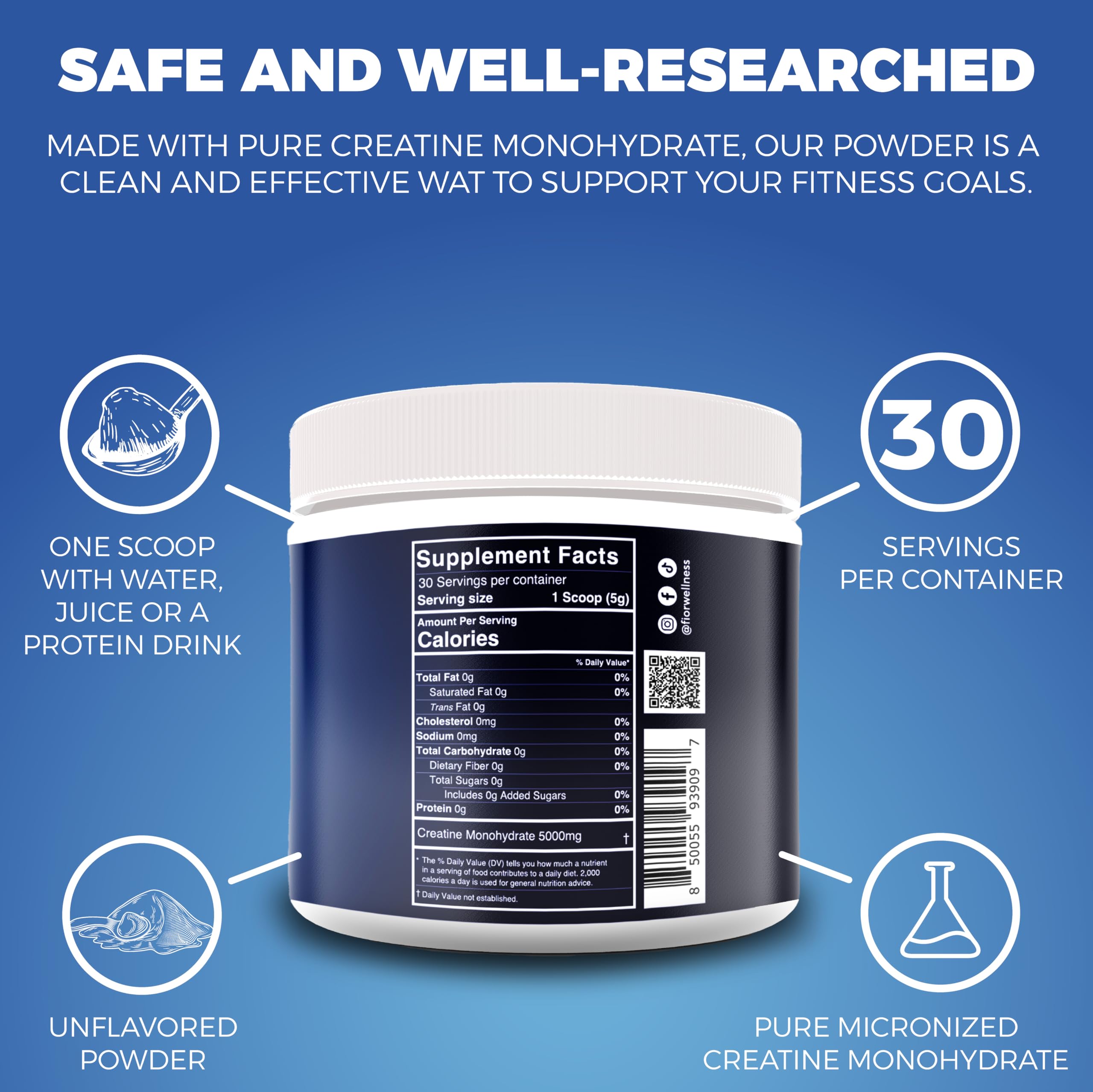 FIOR bottle label highlights non-GMO, vegan, gluten-free promise for clean nutrition