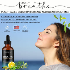 Fiora Naturals Breathe being used in a diffuser for a fresh aroma.