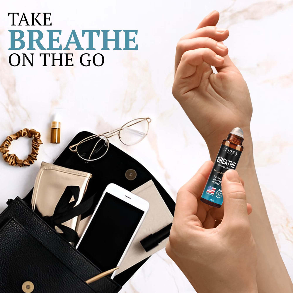 Fiora Naturals Breathe travel clip image captures easy carry for daily routines