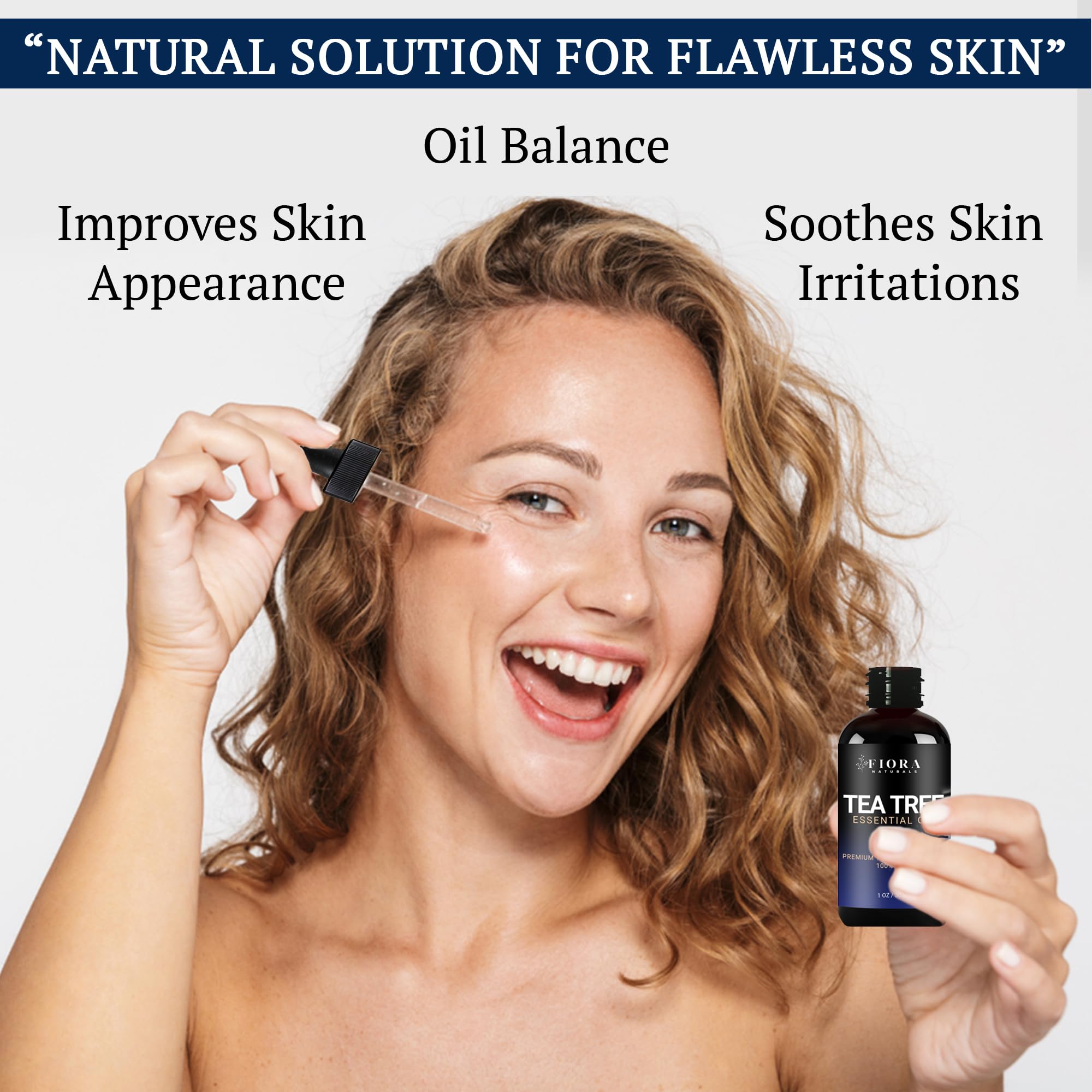 Fiora Naturals Tea Tree Oil aroma freshens rooms with calming scent.