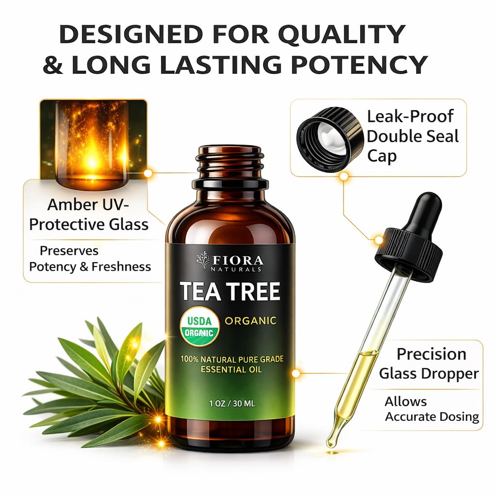Nails and feet care routine featuring Fiora Naturals Tea Tree Oil for clarity