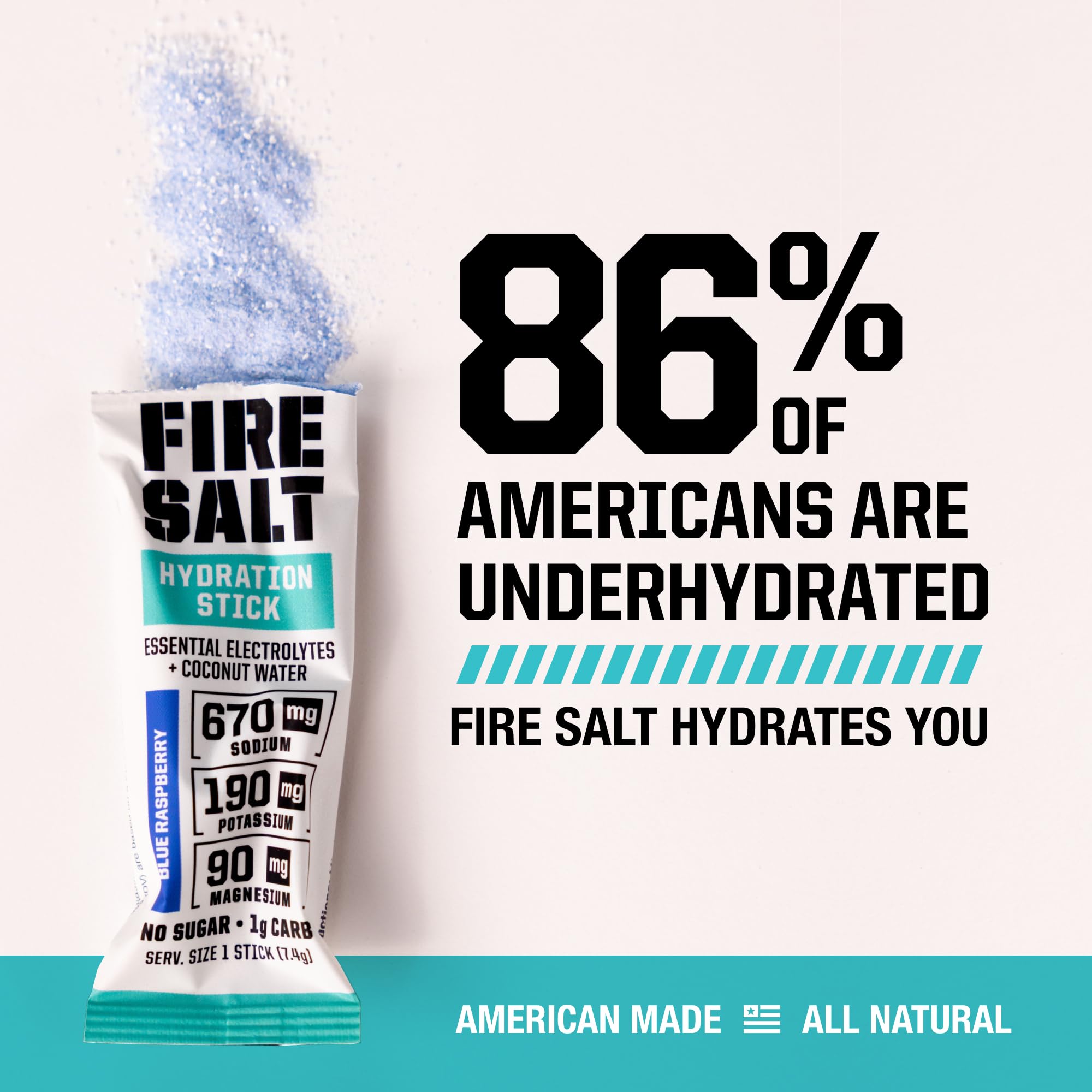 Fire Salt Sticks ready-to-drink after workouts and outdoor adventures.