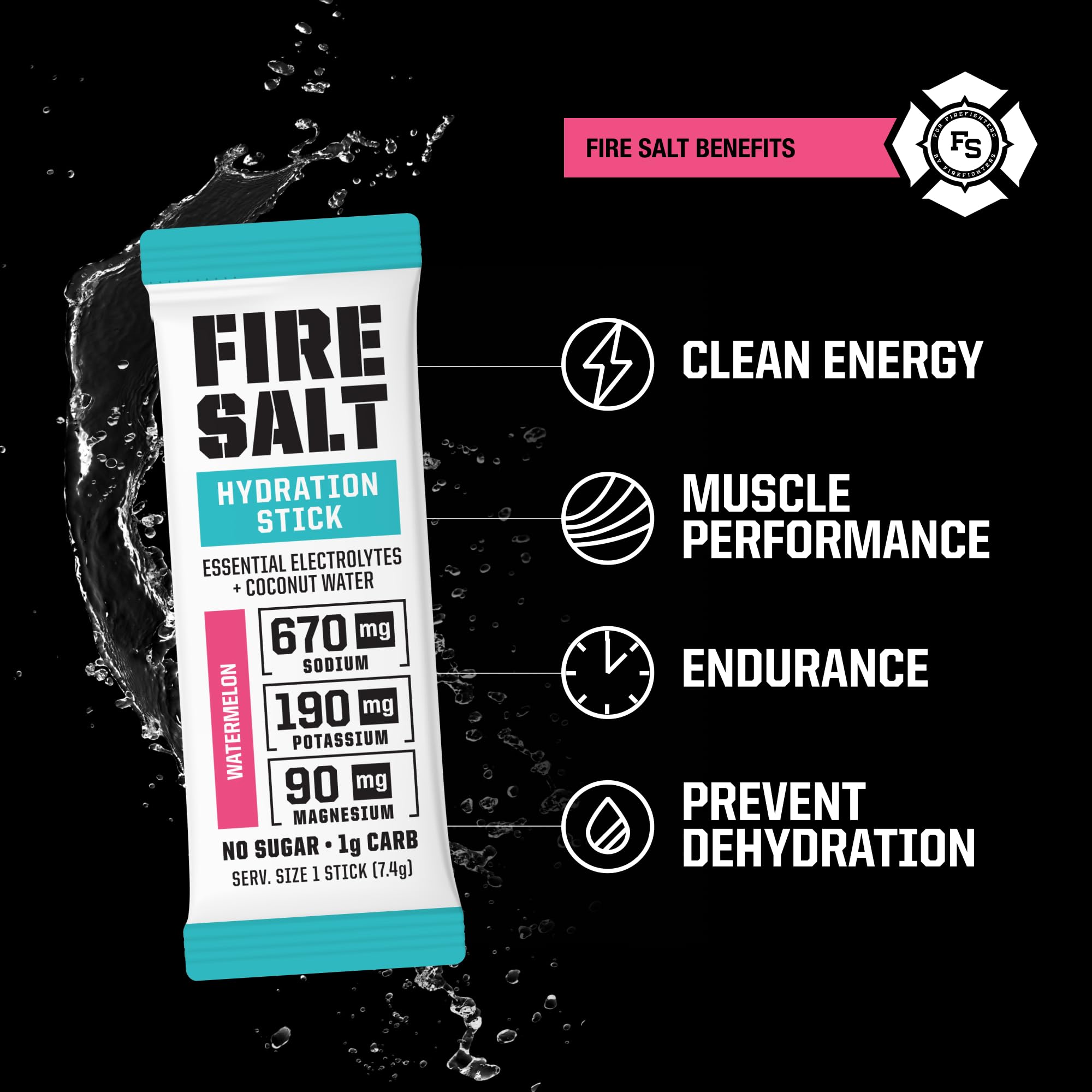 Fire Science Hydration Sticks Watermelon flavor replenishes electrolytes during workouts.