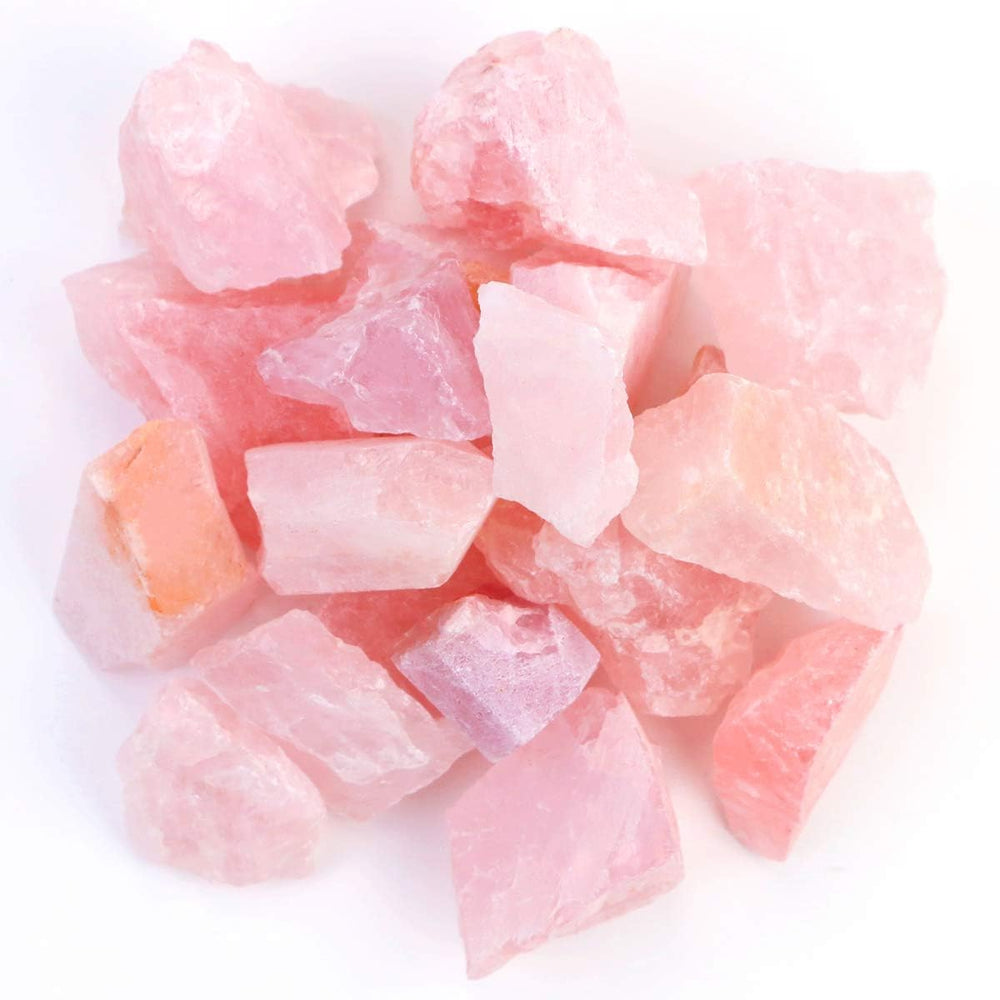 FireBOOMOON rose quartz rough raw stone for natural display and lapidary crafts