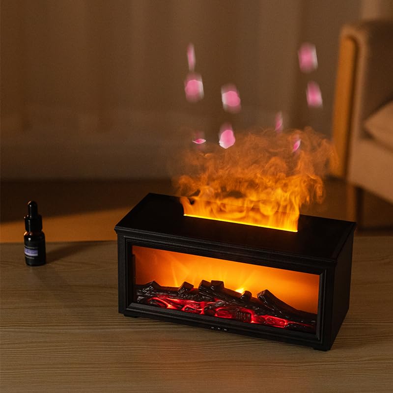 Fireplace Diffuser bedroom setup for relaxing and focus-friendly atmosphere