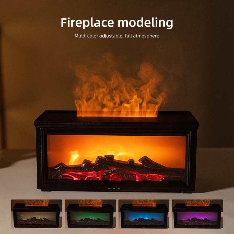 Fireplace Diffuser essential oils mist humidifies air and scents space