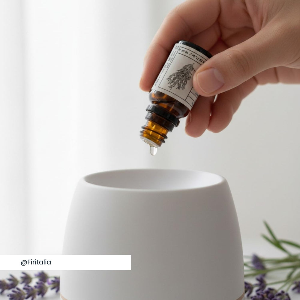 Firitalia gift box close-up showcasing premium aromatherapy set