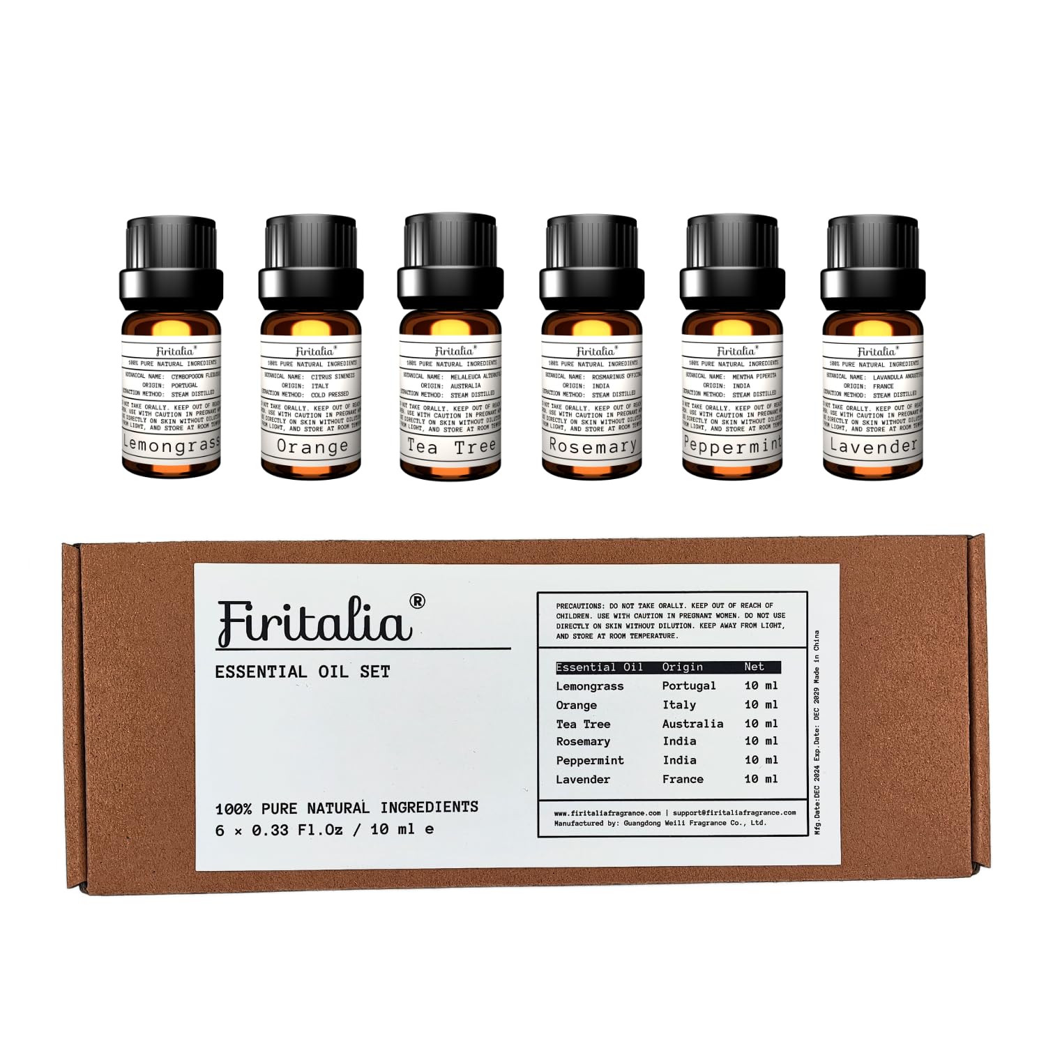 Firitalia peppermint bottle 10ml for refreshing aromatherapy and focus