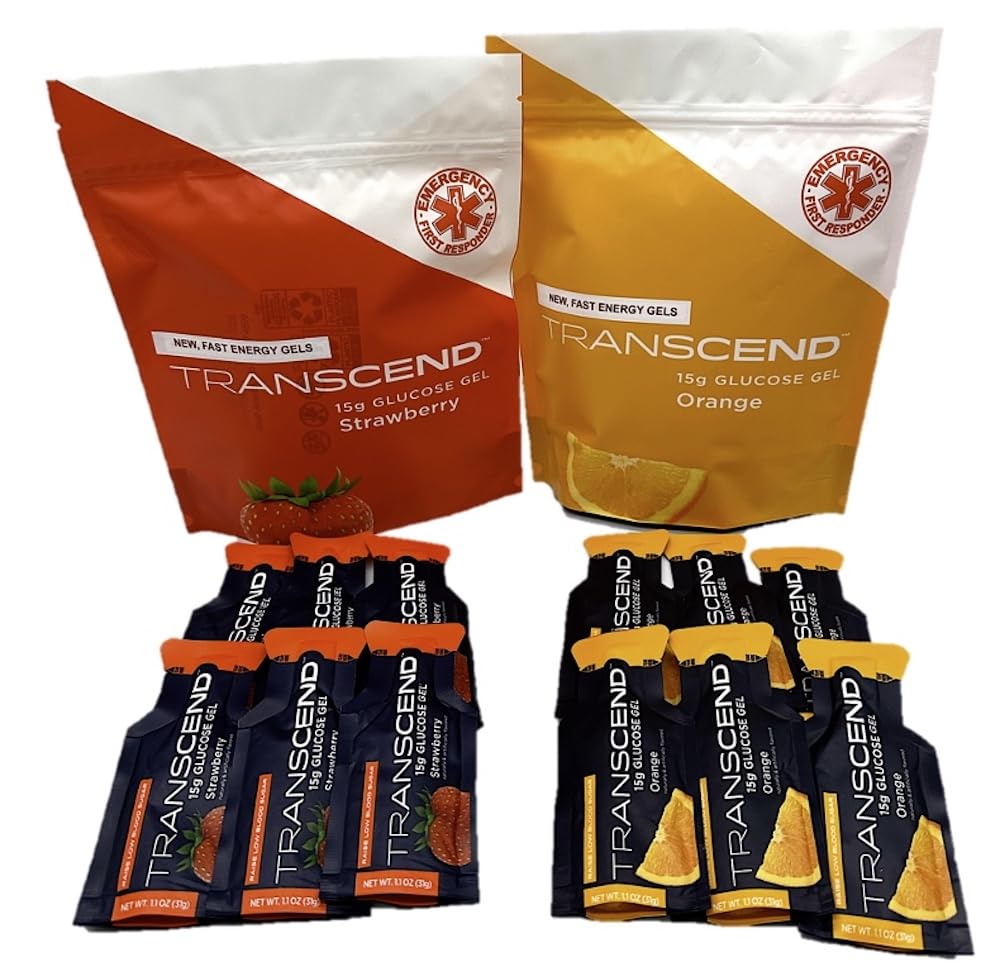 Made in USA label on Transcend glucose gel highlights quality.