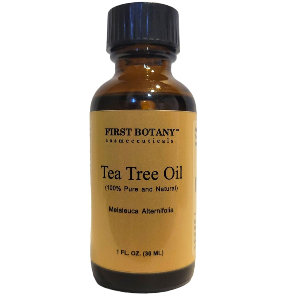 First Botany tea tree oil on shelf setup for easy access.