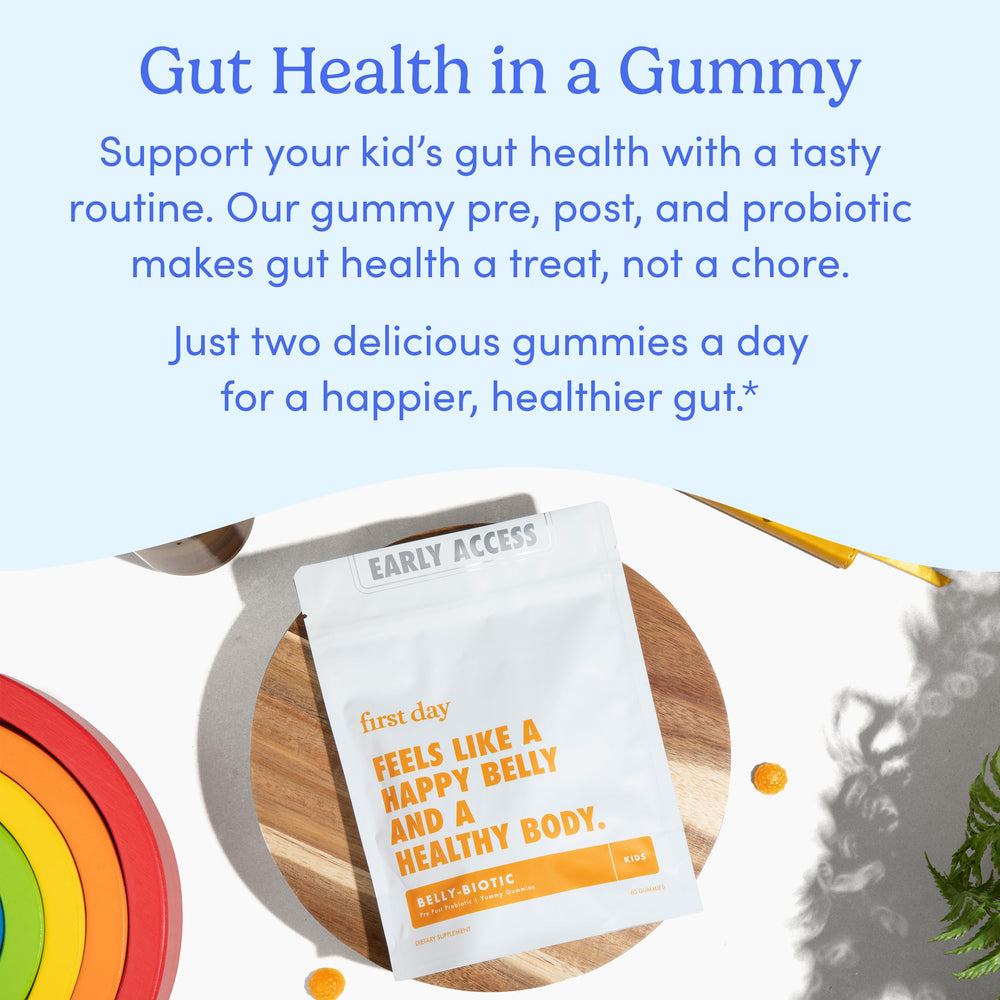 Kid enjoying a chewy gummy as part of daily routine.