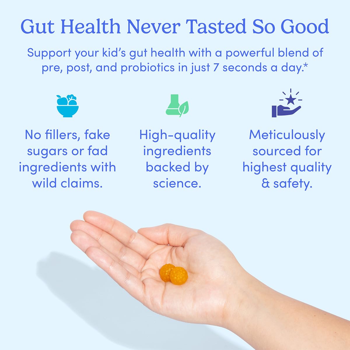 Label highlights vegan and gluten-free benefits for families.