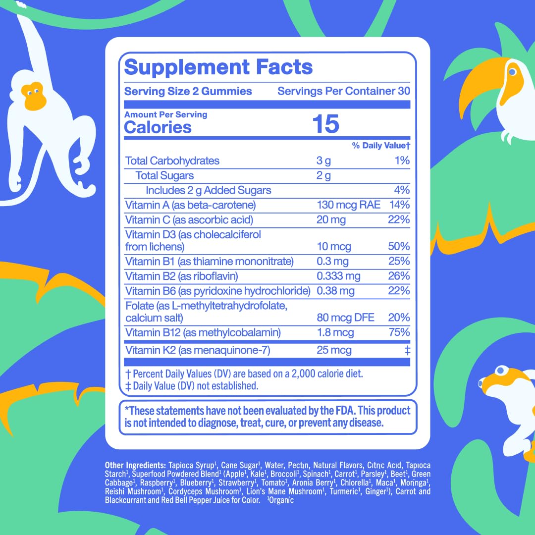 First Day multivitamin bottle closeup highlights kid vitamins.