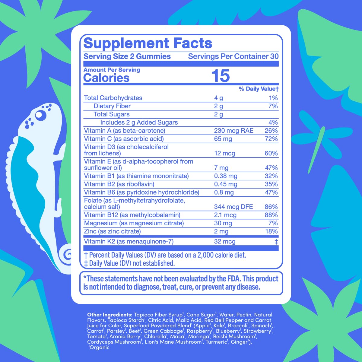 Front view of First Day Teen Vitamins packaging showing a convenient 30-day supply.