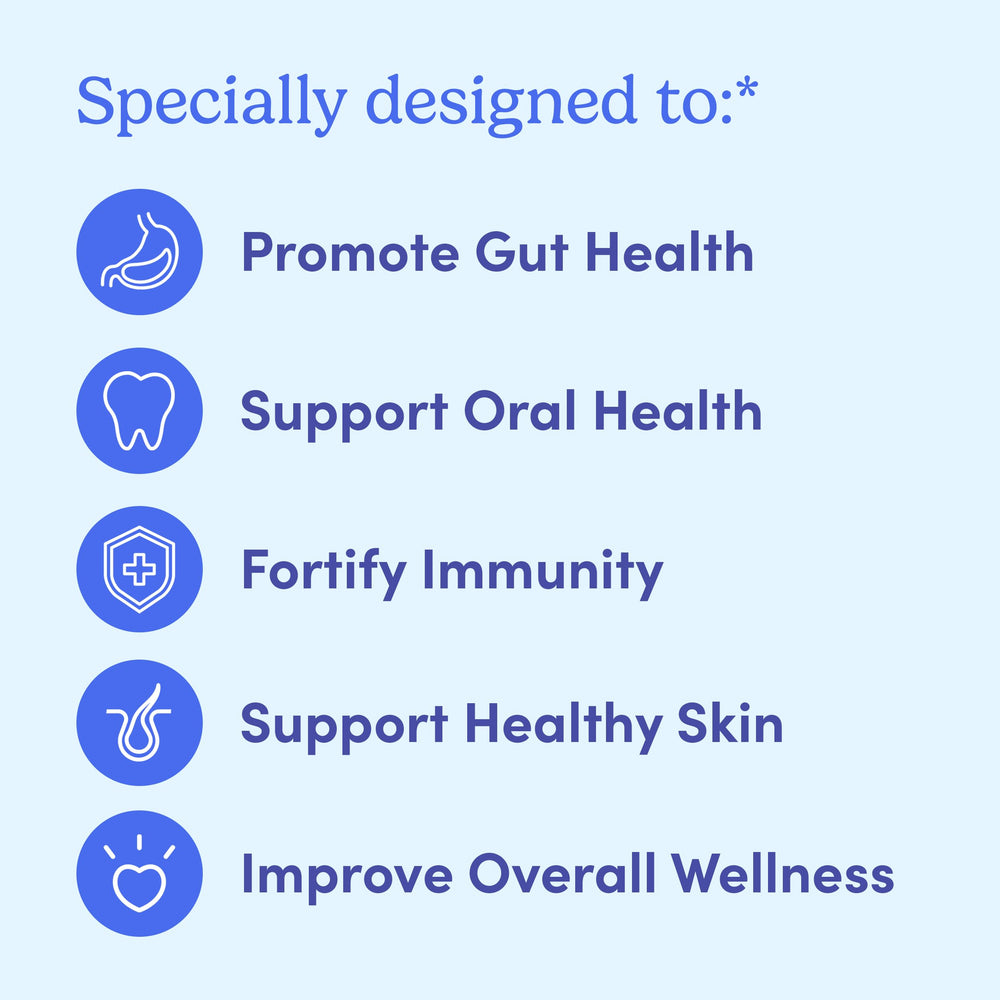 FIRST DAY Good Gut Gummies packaging showing 3-in-1 formula