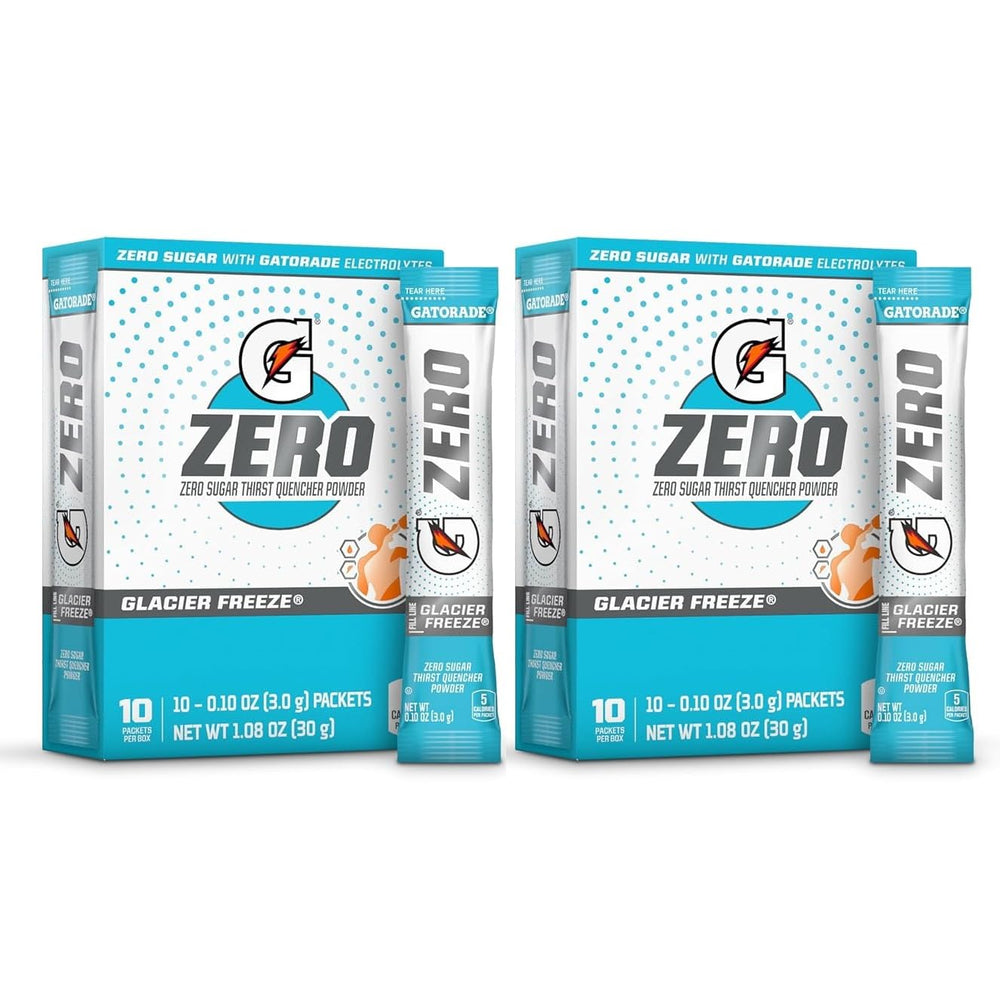 First Leaf G Zero powder packets poured into water for a sugar-free hydration boost.