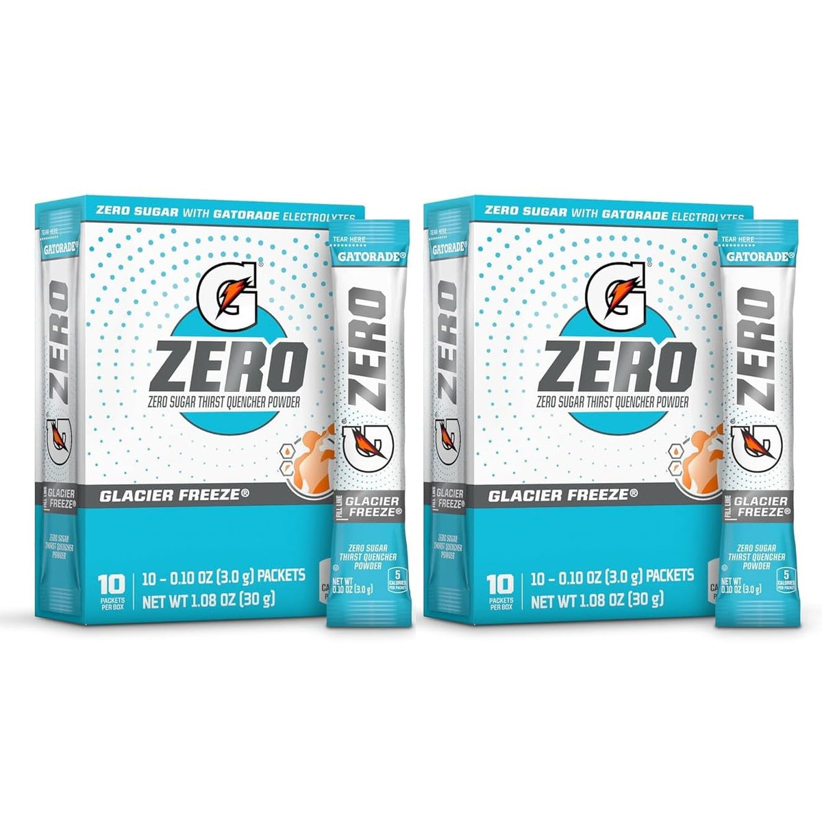 First Leaf G Zero powder packets poured into water for a sugar-free hydration boost.
