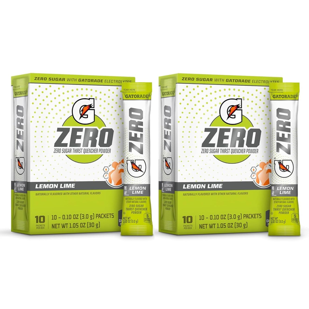 First Leaf G Zero powder packets in Lemon-Lime flavor for on-the-go hydration with zero sugar