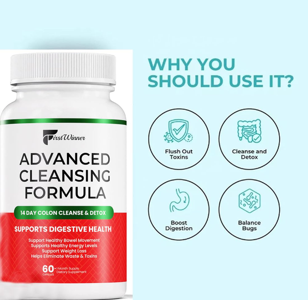 First Winner Colon Cleanse ingredients including Cascara Sagrada aid gut balance.