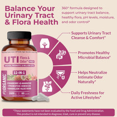 FIRSTORGANIC cranberry-d-mannose-probiotics blend supports urinary balance.