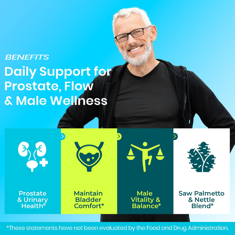 FIRSTORGANIC Prostate Support capsules offer daily balance and comfort.