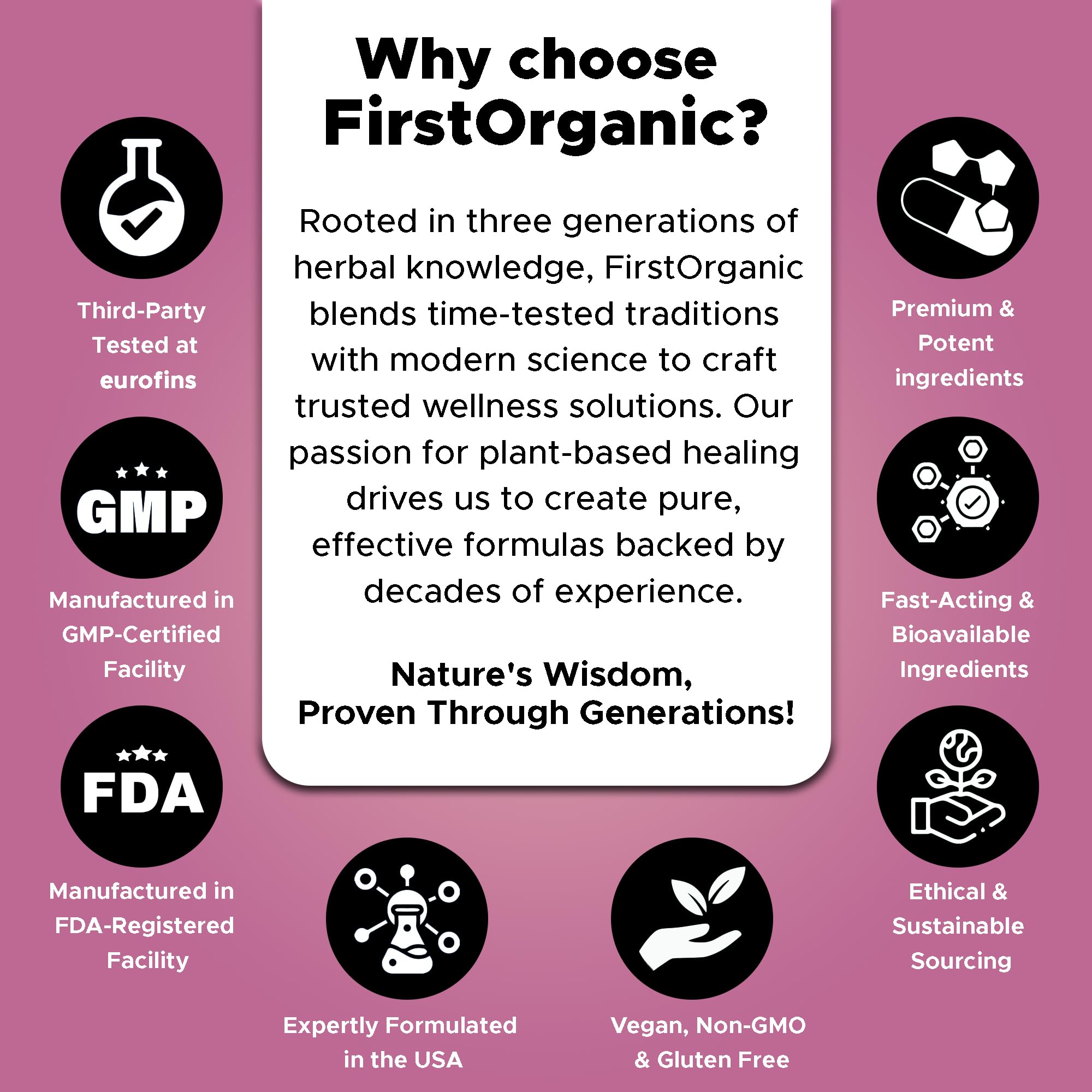 FirstOrganic UTI Flora Pro+ vegan, non-GMO, and gluten-free.