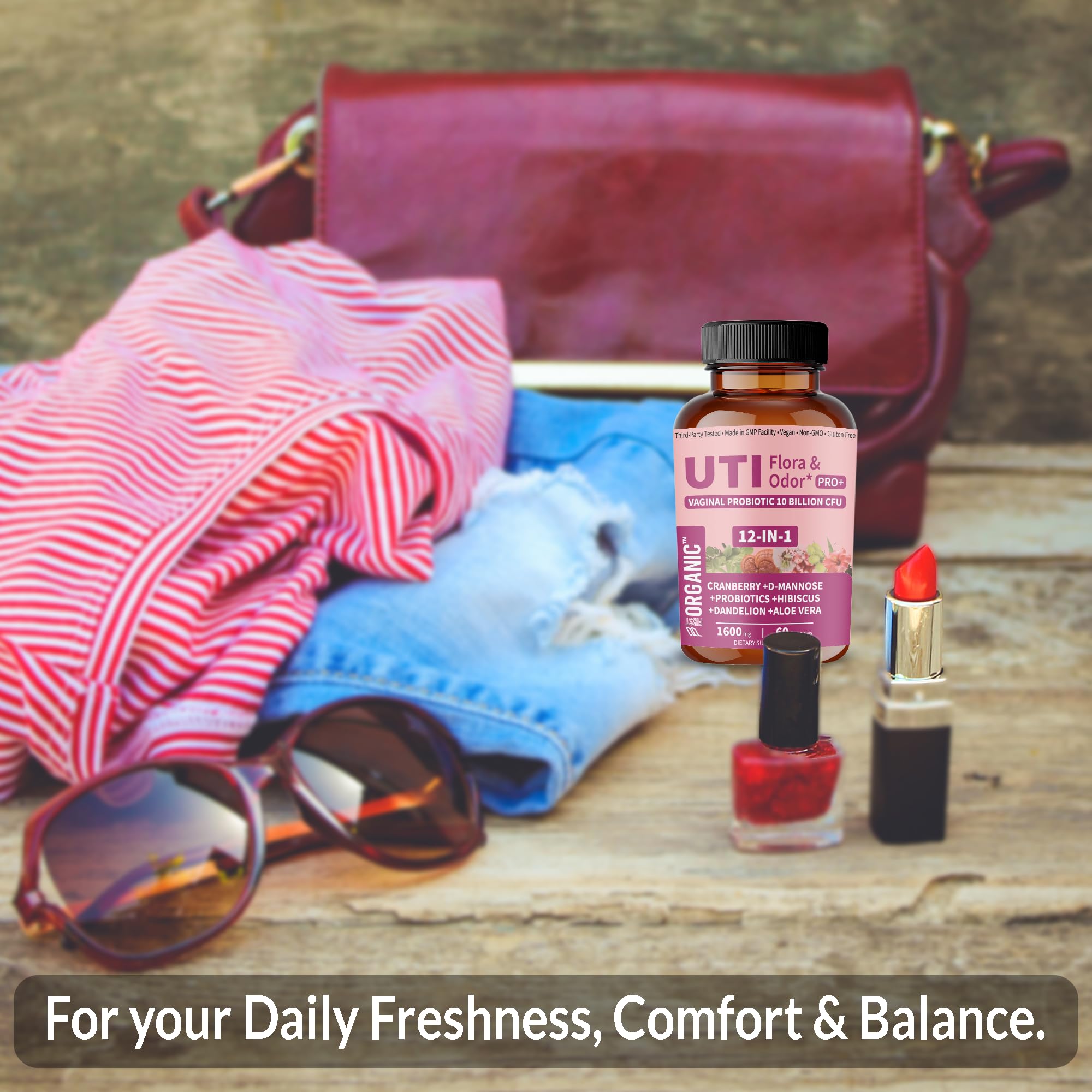 FIRSTORGANIC vegan, non-GMO, gluten-free capsules for clean wellness.