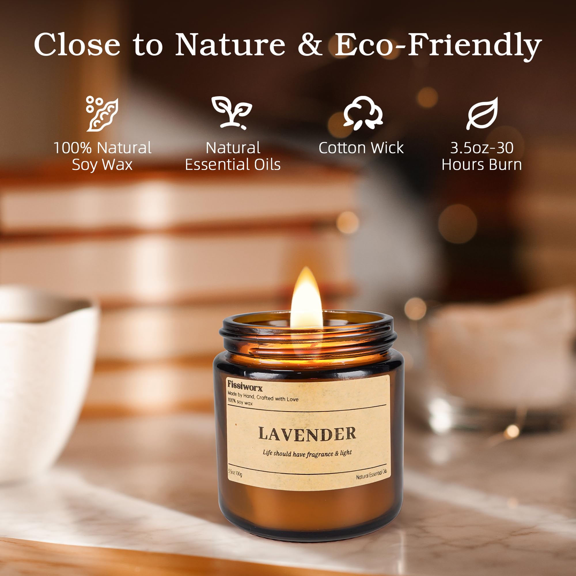 Fissiworx Lemon Citrus Verbena candle offering fresh mornings and uplifting notes.