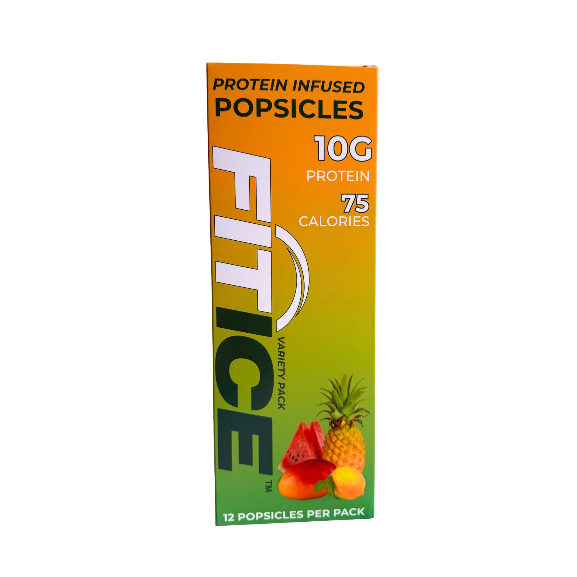 FIT ICE Lemon popsicle close-up, bright citrus flavor and 10g protein.