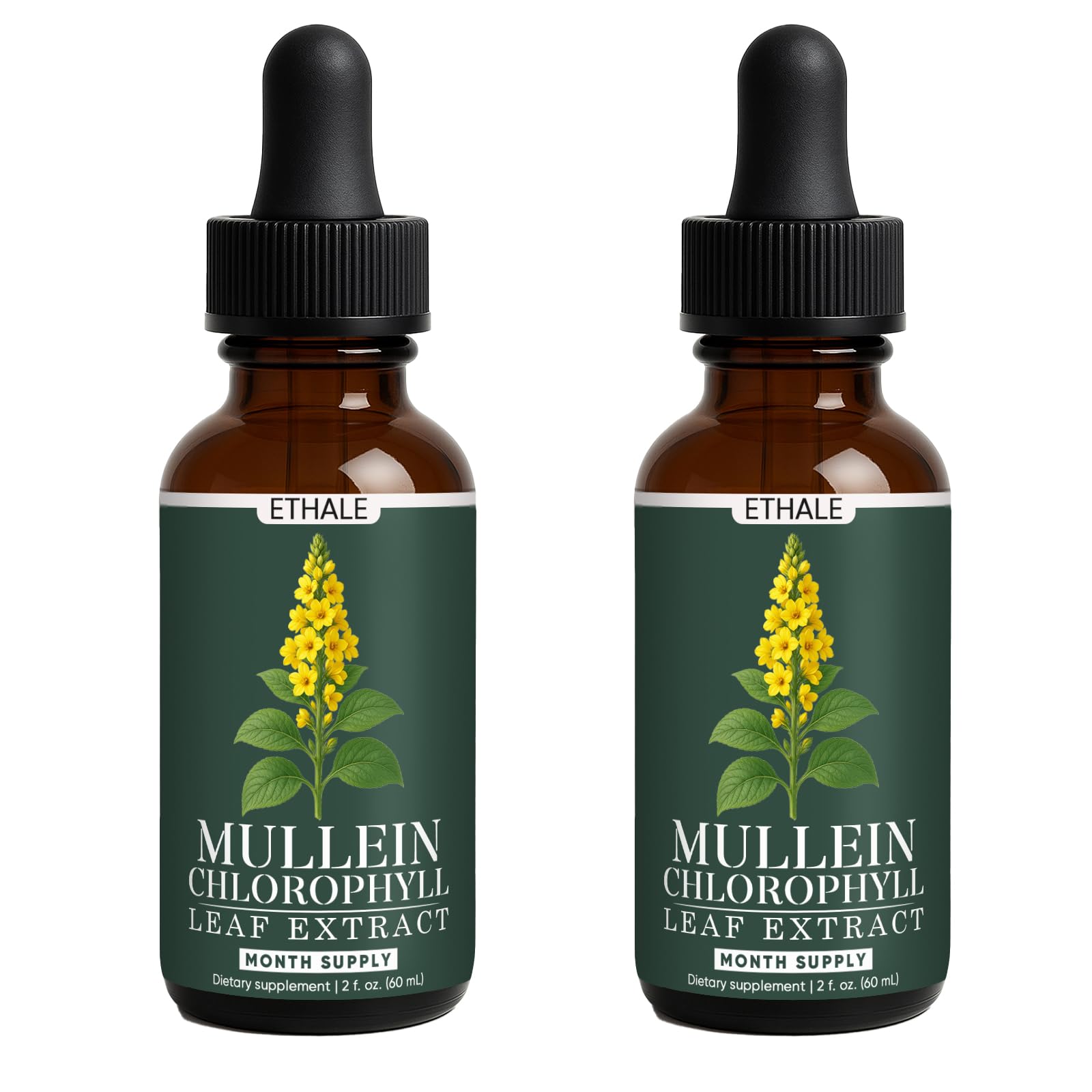 FITactic ETHALE Mullein Drops bottle pour for easy daily dosing