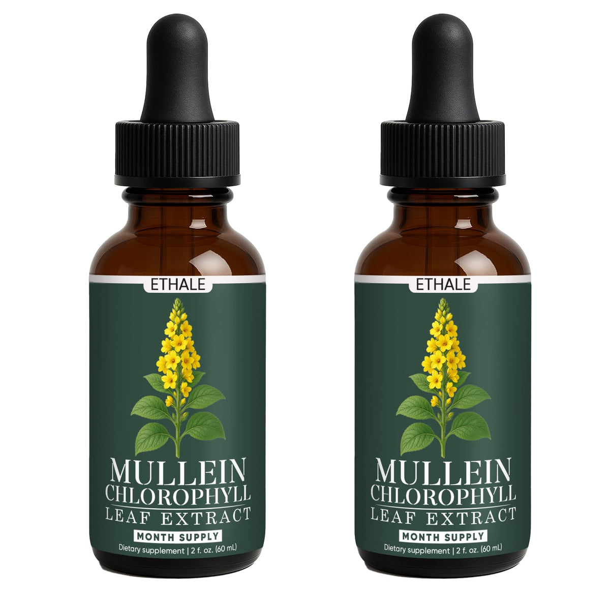 FITactic ETHALE Mullein Drops bottle pour for easy daily dosing