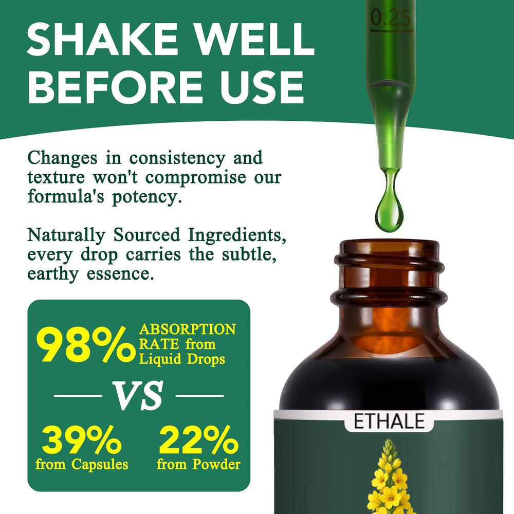 FITactic ETHALE Mullein Drops measuring dropper in action