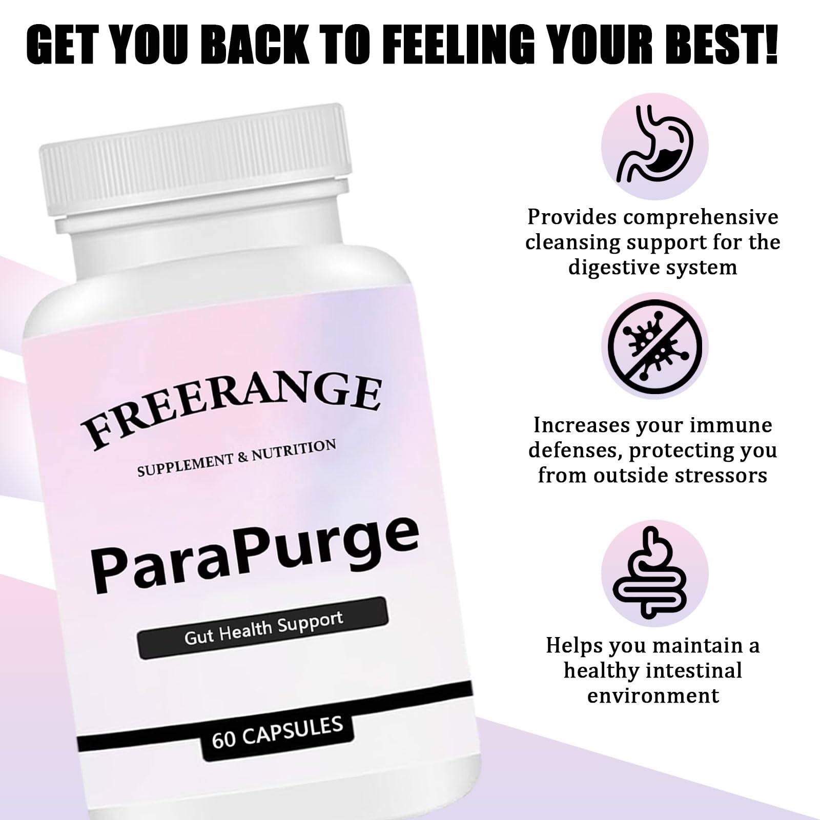 FITactic ParaPurge capsules-closeup highlighting non-GMO formula